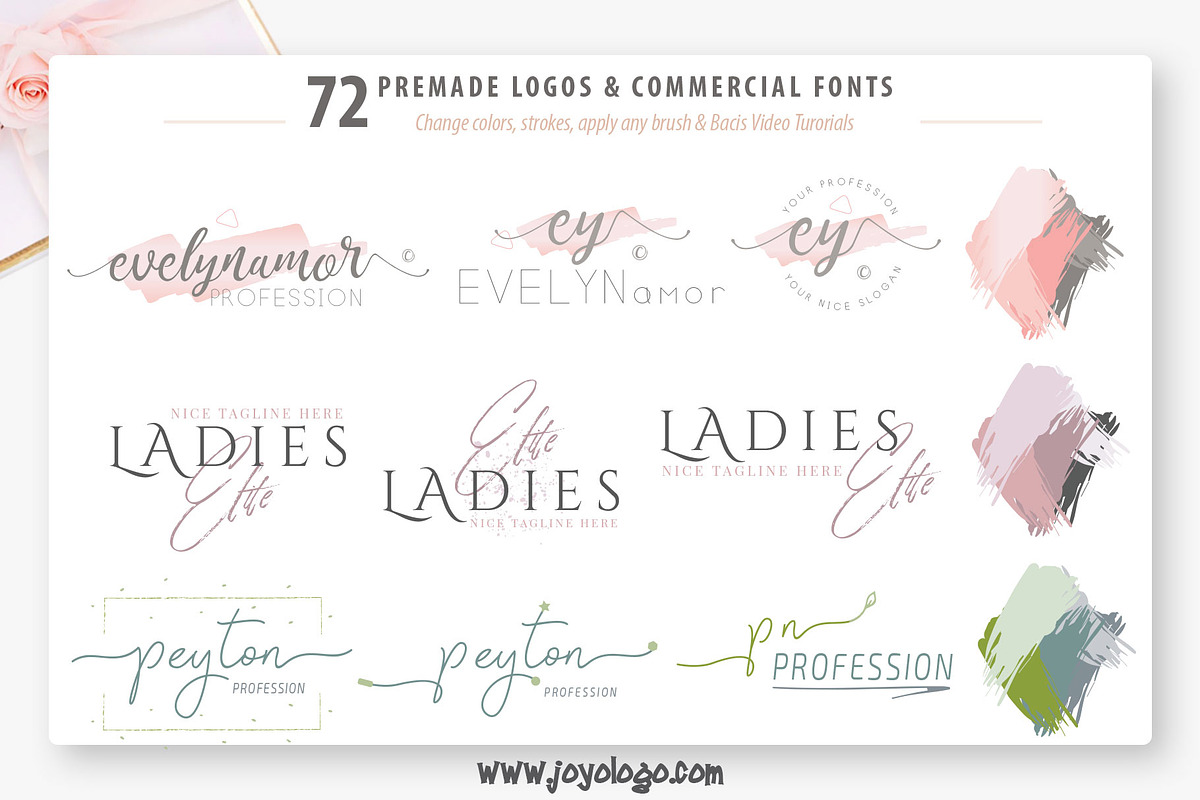 Ladyholic Premade Logo Branding Pack, a Branding & Logo Template by joyologo (Photo 4 of 17)
