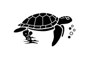 50 Sea Turtle Vector Silhouette Bund, an Illustration by jahid234 (Thumbnail 41 of 51)