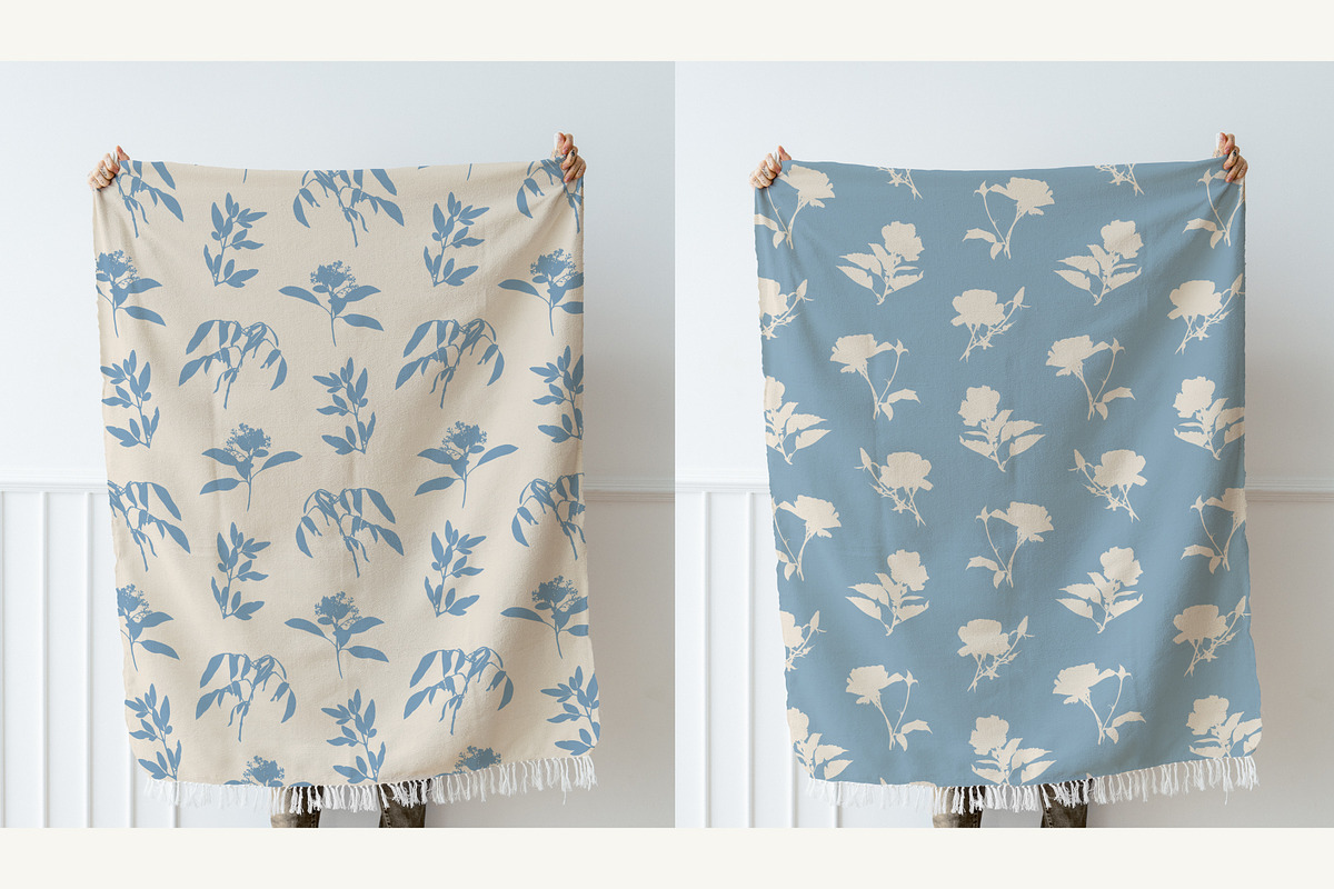 Spring Subtle Floral Vector Patterns, a Pattern Graphic by Katrinelly