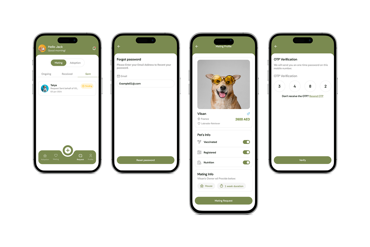 Pet Adoption & Mating App UI kit, an UI Kit Template by Trushit's Shop (Photo 6 of 8)
