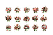 Whimsical Spring Flowes Busket Clipa, an Illustration by GatewayDesign (Thumbnail 3 of 6)