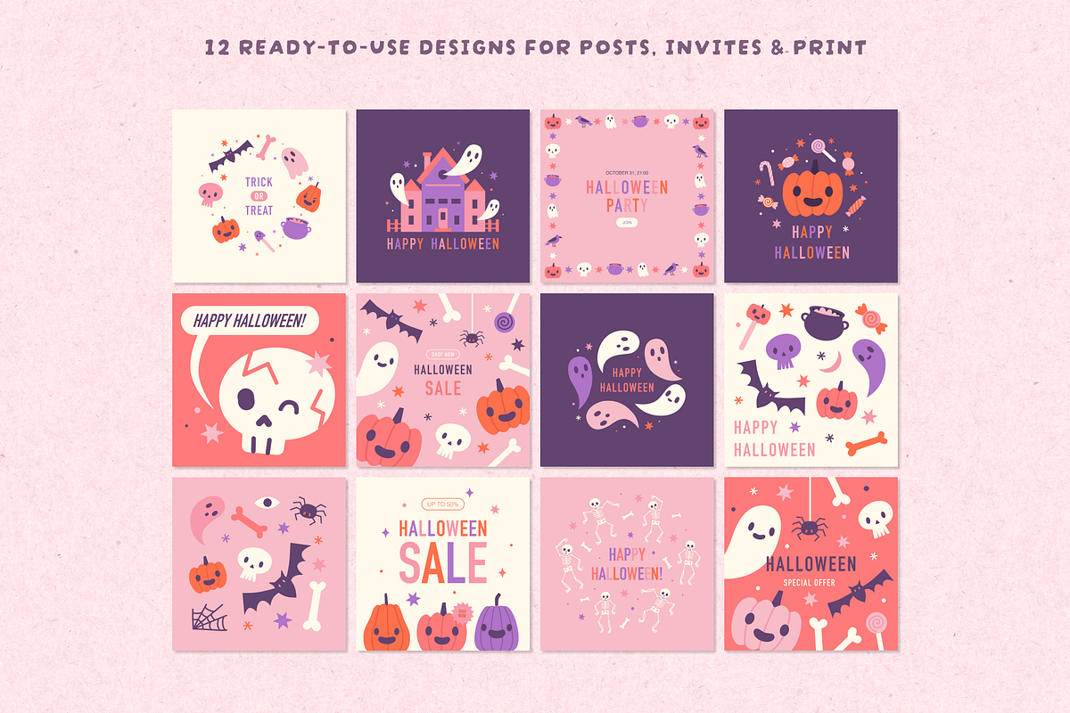 Happy Haunting. Halloween clipart, an Object Graphic by kondratya (Photo 9 of 14)