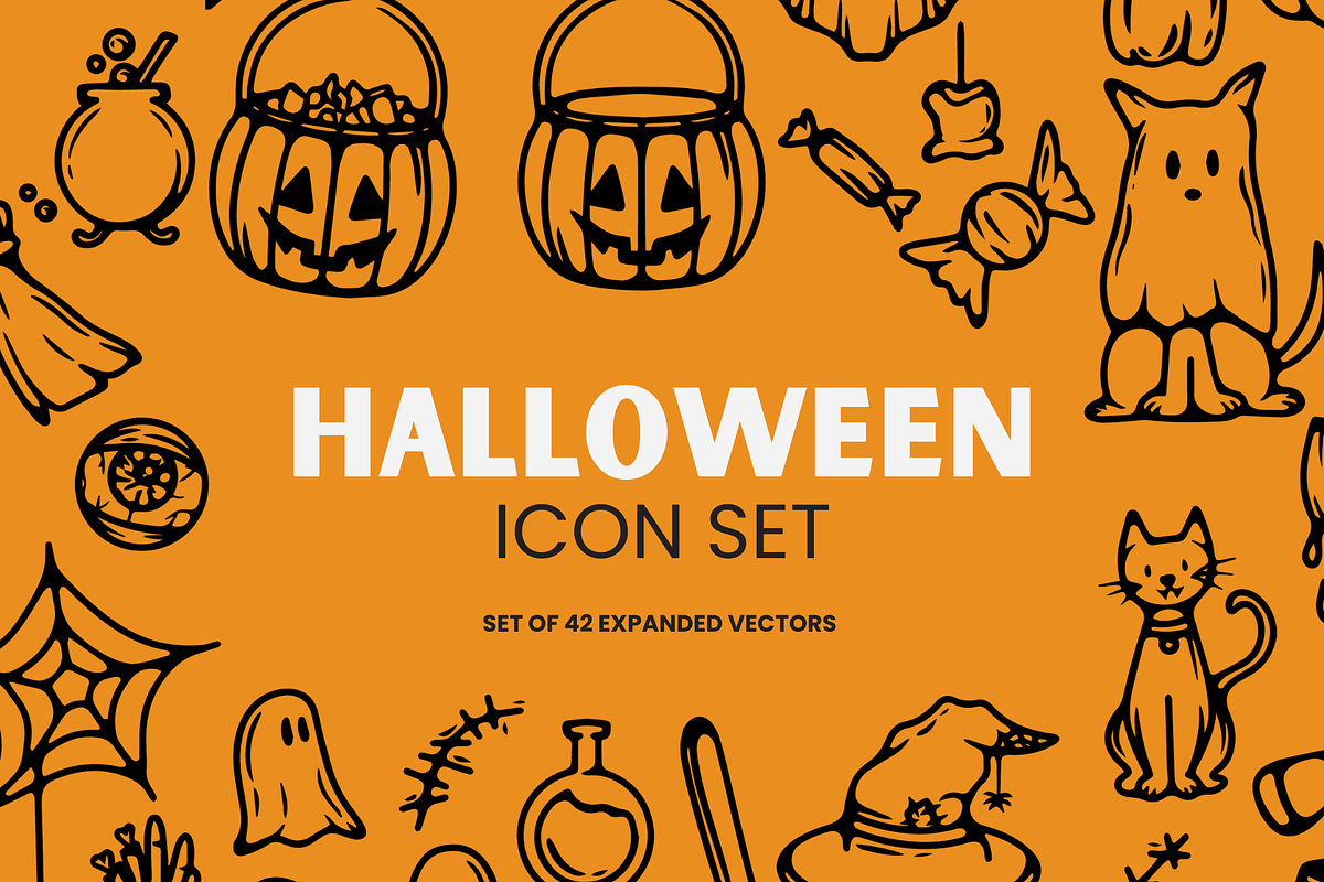 Spooky Halloween Vector Clipart, an Outline Icon by Jessica Tyson Design (Photo 1 of 3)