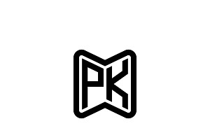 PK Logo Design Vector Template