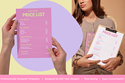 Pretty Pop Price List Templates, a Card Template by Hell Yeah Designs (Thumbnail 8 of 8)