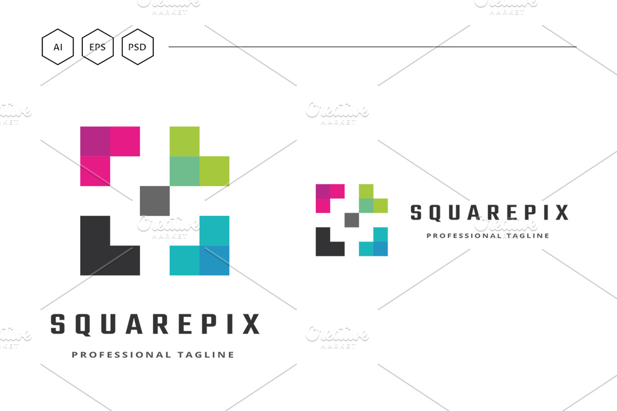Pixel Square Logo, a Branding & Logo Template by Design_Planet