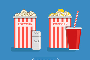 Popcorn Food Illustration