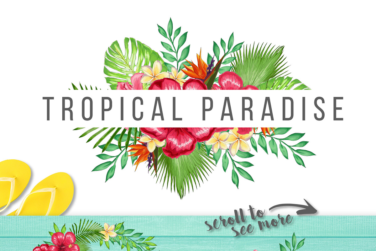 Tropical Paradise Graphic Set, an Illustration by Ink + Eye (Photo 3 of 5)