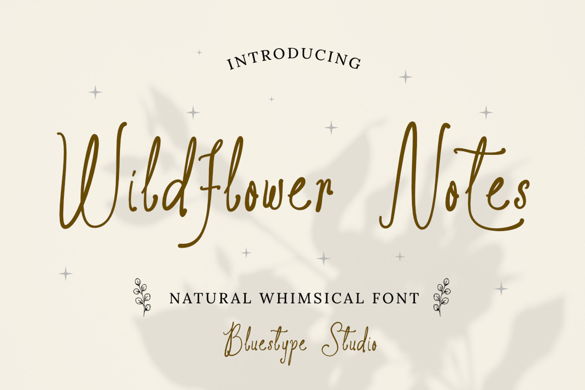 Wildflower Notes - Whimsical Fonts, a Handwritten Font by Bluestype Studio (Photo 1 of 8)