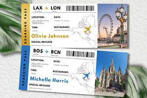 Surprise Travel Ticket Gift, a Card Template by YasdeyDesigns