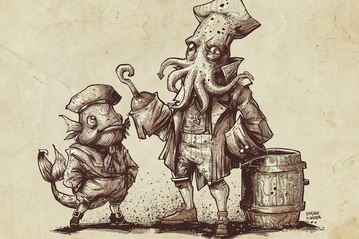 Squid Brush Pack for Procreate, a Brush Add-On by Frankentoon Store (Photo 7 of 7)