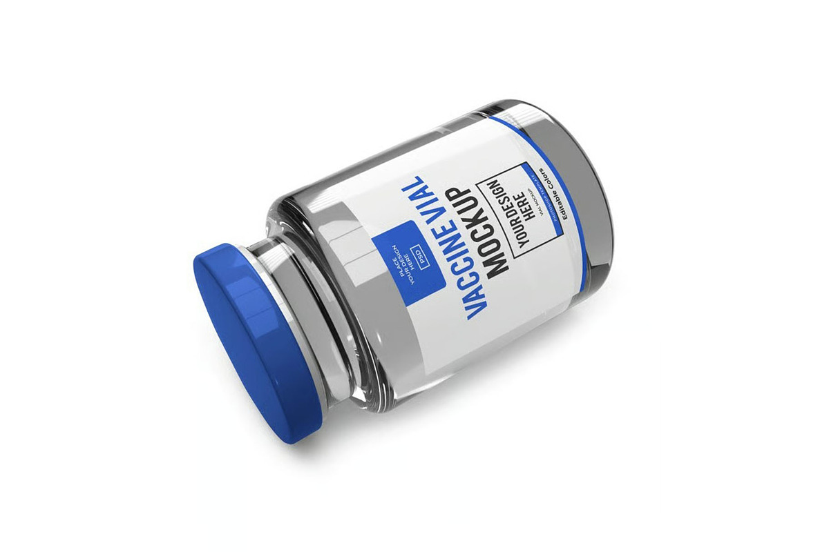 Vaccine Vial Mockup Template Set, a Packaging Mockup by DesignRushMarket (Photo 9 of 11)