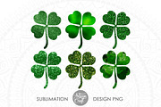 Glitter clover PNG for sublimation, an Object Graphic by Artisan Craft (Thumbnail 1 of 4)