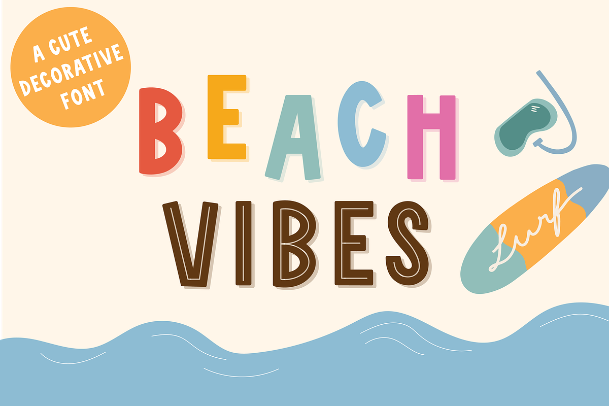 Beach vibes Font, a Handwritten Font by Nyla.Studio (Photo 1 of 9)