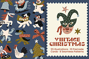 Vintage Christmas Collection, a Seasonal Illustration by Veyla (Thumbnail 1 of 19)