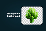 3D Vegetable Element Icon Vol 3, an Object 3D Model by SLAB! Design (Thumbnail 3 of 4)