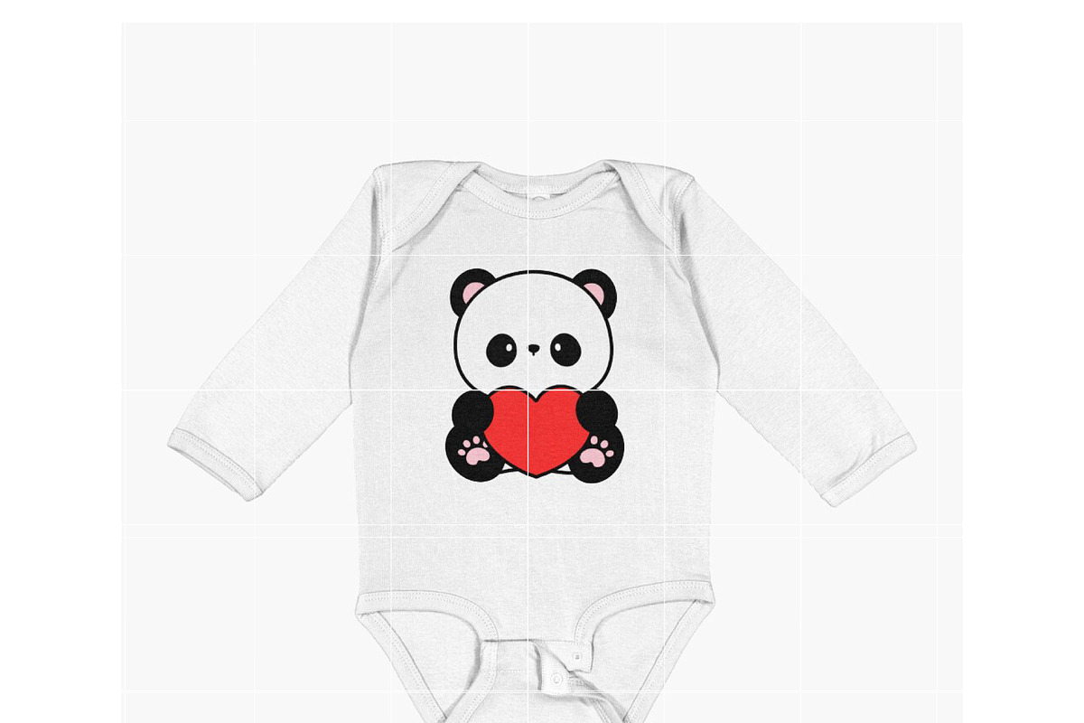 Cute Panda with Heart SVG, an Illustration by TheHitShop (Photo 8 of 10)