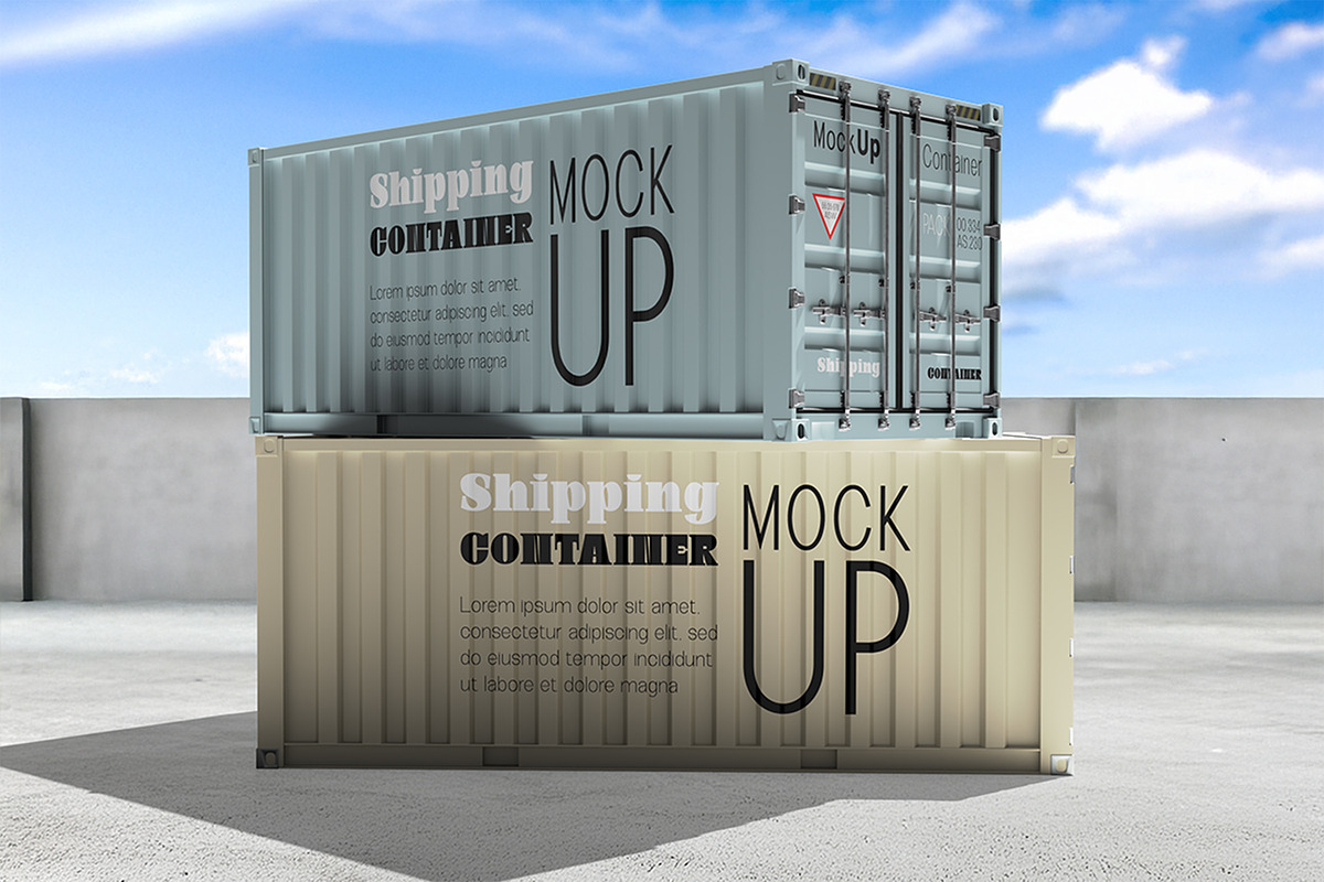 Shipping Container Mockup, a Cups & Container Mockup by groens (Photo 4 of 4)
