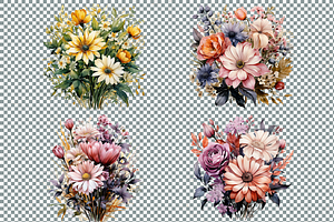 A Bouquet Of Wildflowers PNG