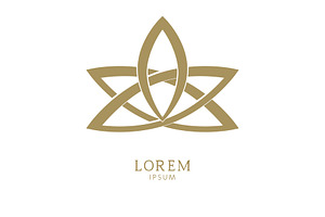 Vector floral logo, an Outline Icon by RODINA