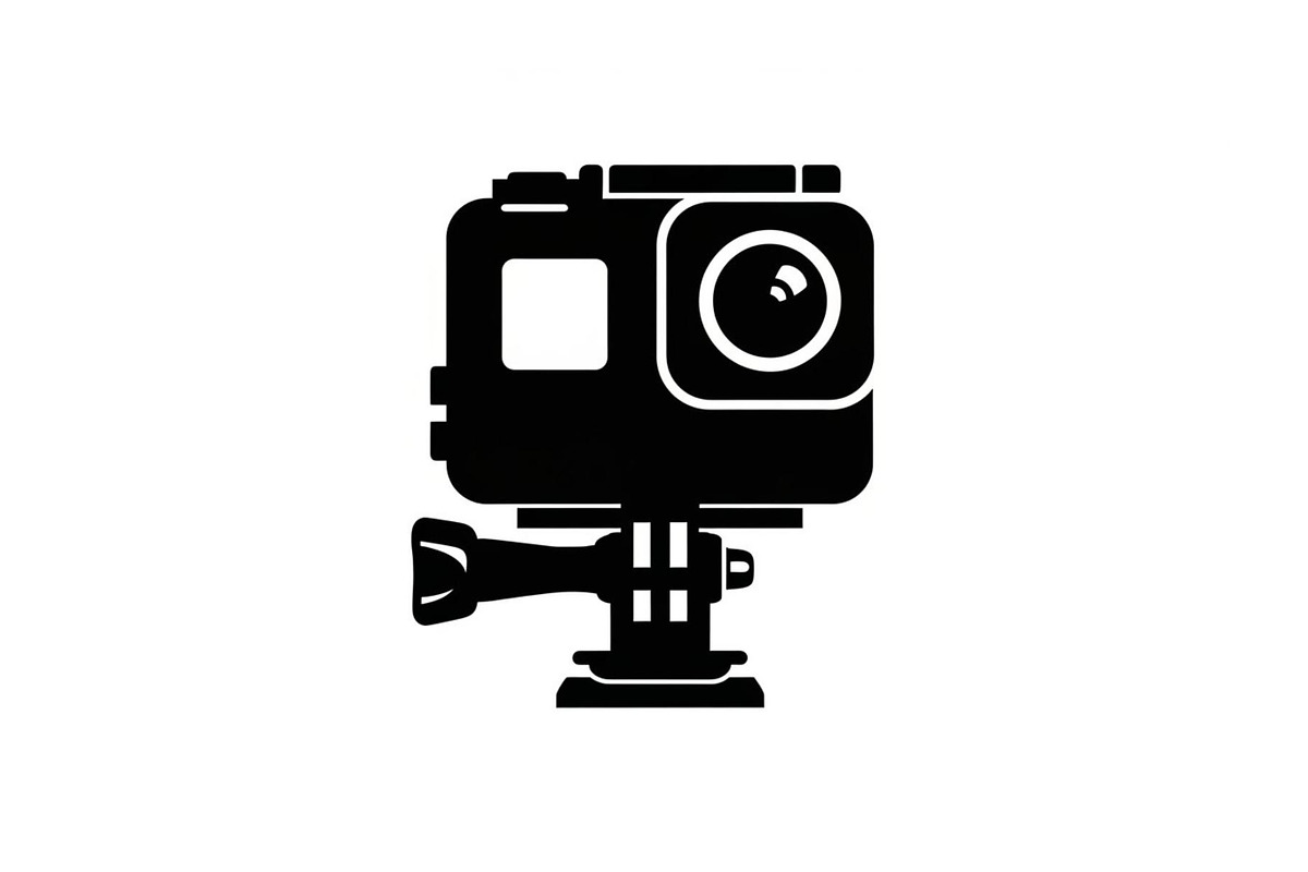 60 Action Camera Silhouette Icon, an Illustration by Artivon (Photo 51 of 61)