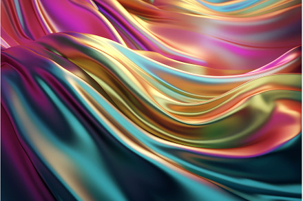 Elegant holographic silk. Generate, an Abstract Photo by Ylivdesign