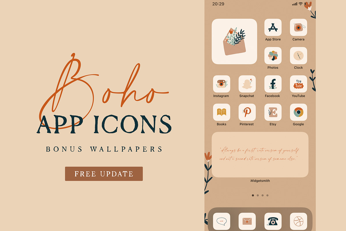 Boho App Icons | IOS 14, an Icon by elvinova (Photo 1 of 4)