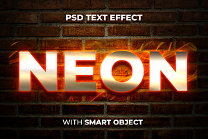 Neon Editable Text Effect