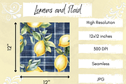 Lemons with Plaid Seamless Pattern, a Pattern Graphic by Paper & Pattern Studio (Thumbnail 4 of 9)