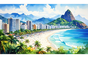 Tropical beach cityscape with, a Holiday Photo by Igor Tichonow