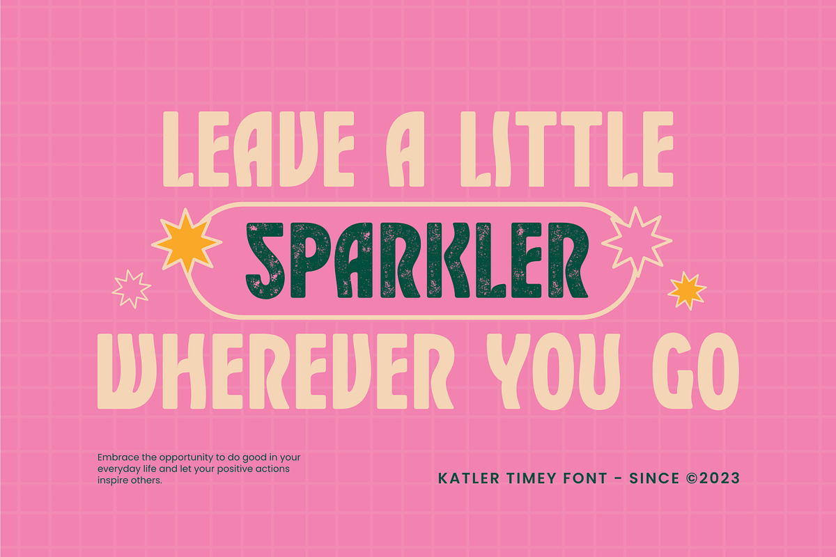 Katler Timey - Modern Retro, a Sans Serif Font by LoneArmy (Photo 2 of 10)