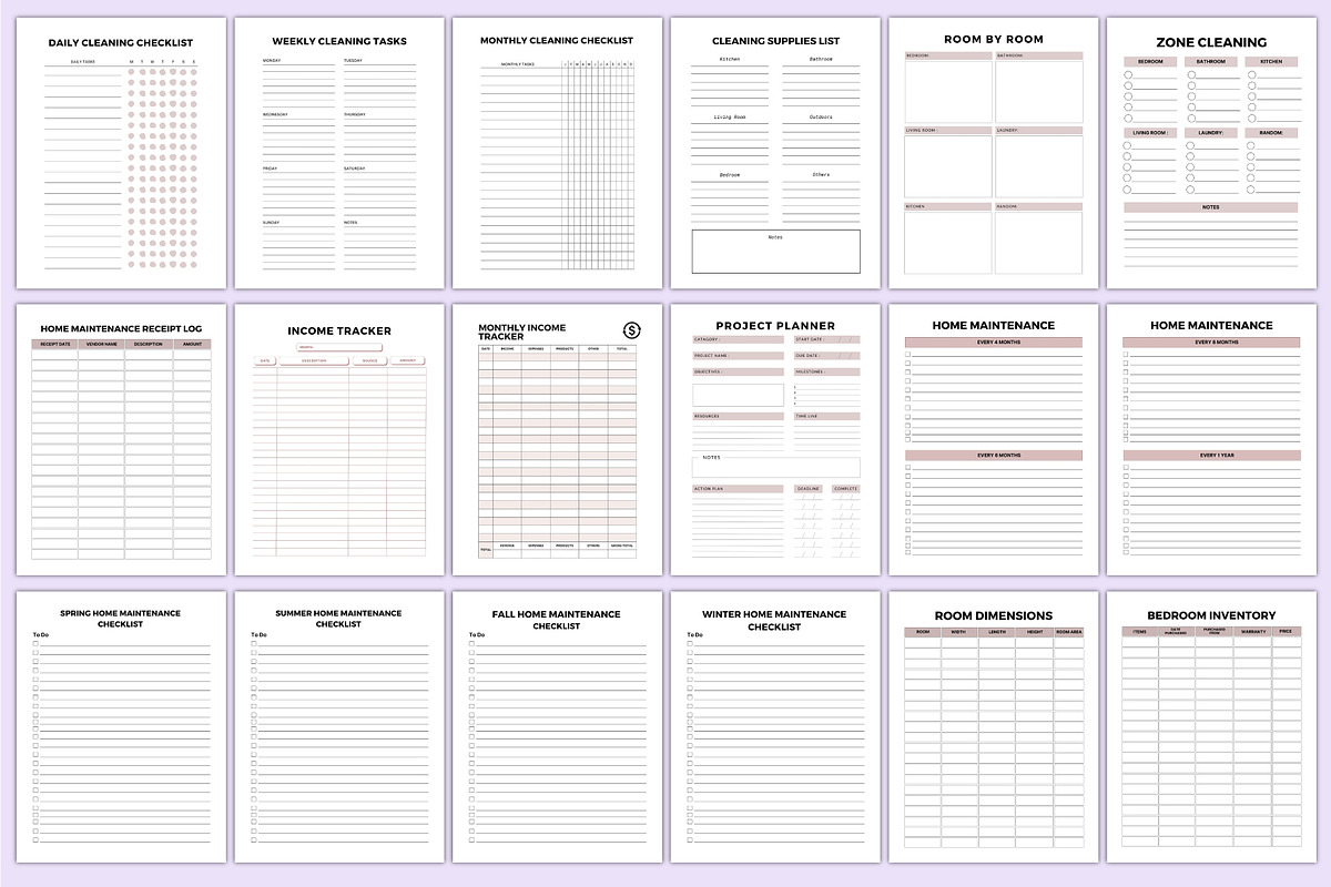 2025 Home Maintenance Planner, a Stationery Template by Shumaya (Photo 2 of 8)