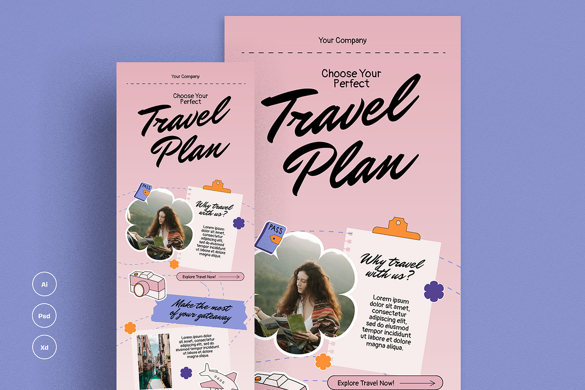 Travel Newsletter, a Social Media Template by graphicook (Photo 1 of 3)