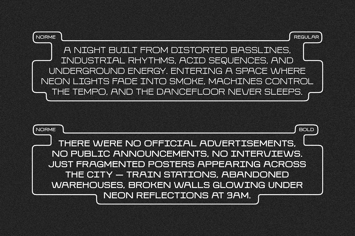 Norme - Geometric Display Font, a Sans Serif Font by Typeparties (Photo 8 of 8)