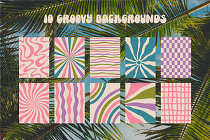 Groovy Love Seamless Patterns