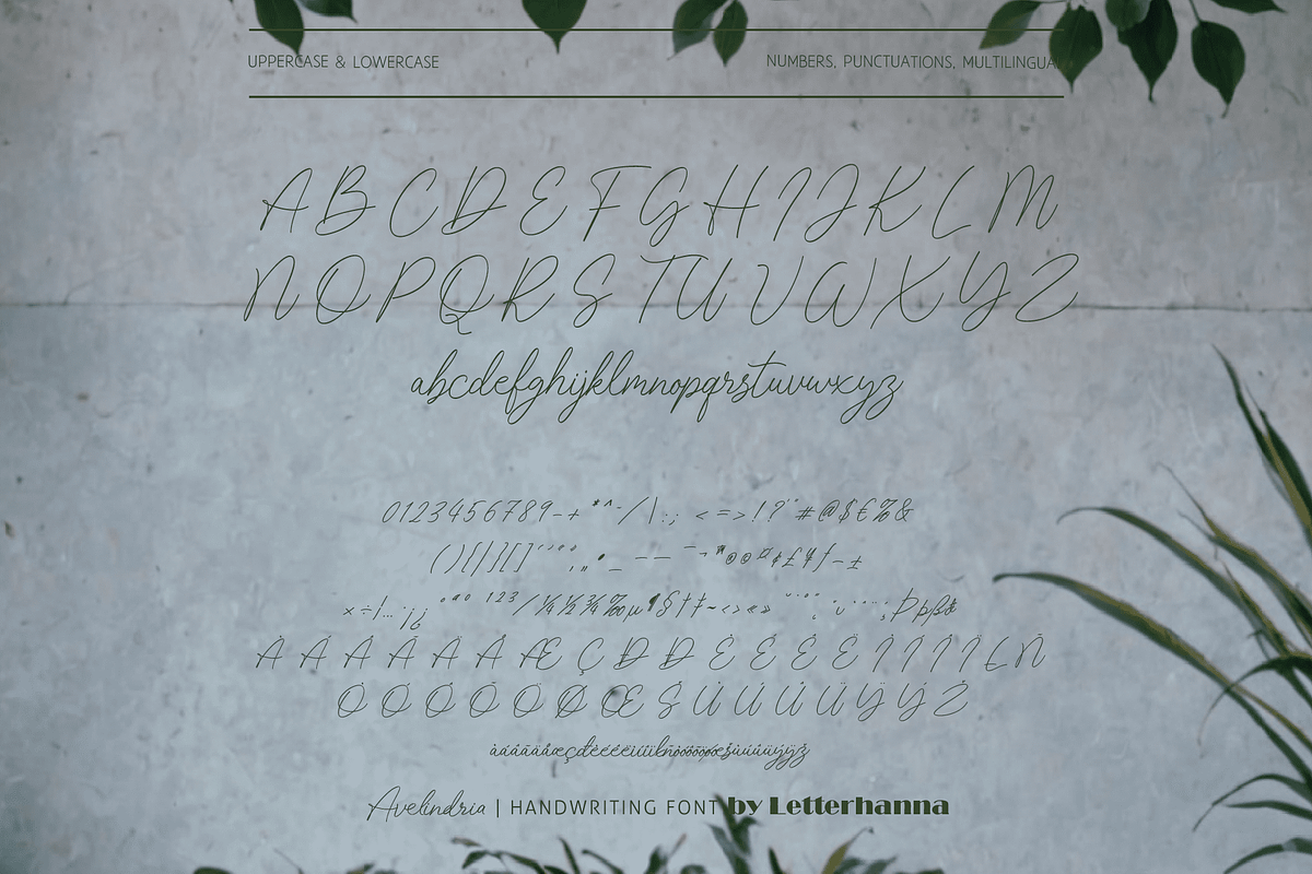 Avelindria Font, a Handwritten Font by Letterhanna Studio (Photo 18 of 19)