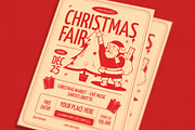 Red Vintage Christmas Fair  Flyer, a Flyer Template by VectorVactory (Thumbnail 3 of 3)