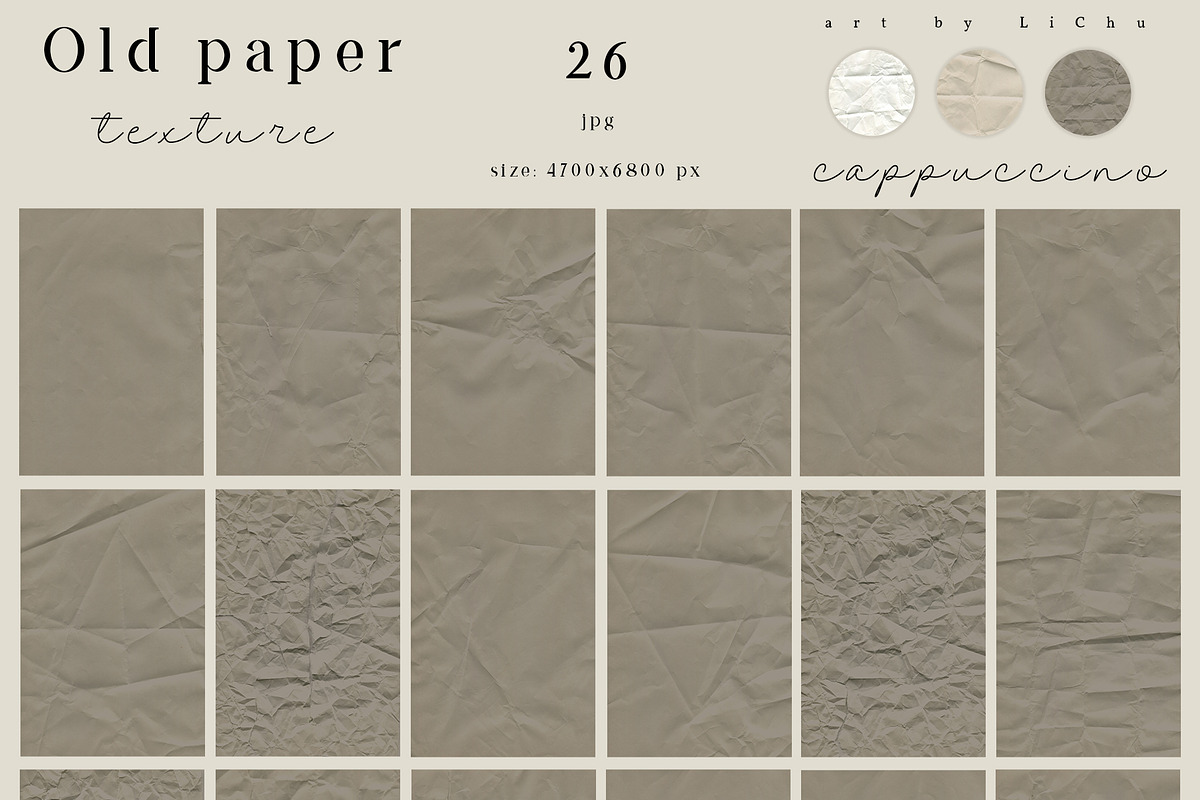 Old paper texture pack, a Texture Graphic by LiChu Art (Photo 8 of 10)
