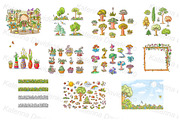 Cartoon plants and flowers set, an Illustration by Bubert Art (Thumbnail 3 of 5)