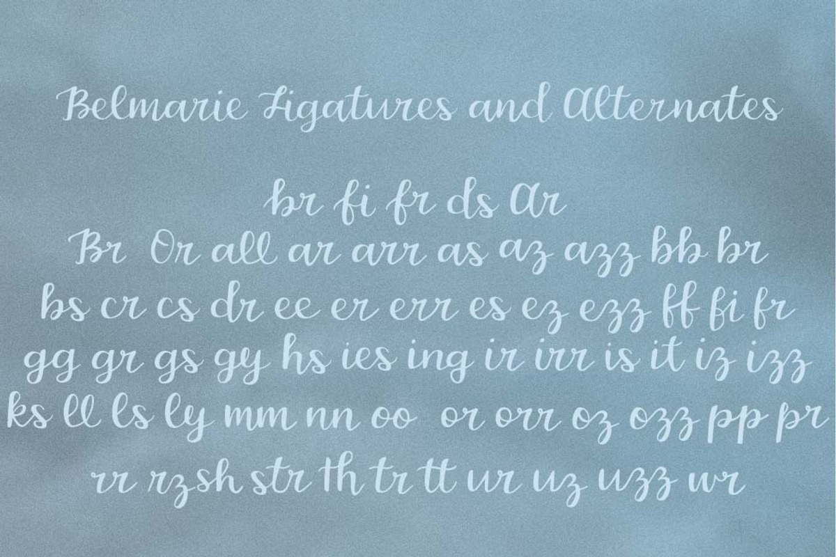 Belmarie Script preview 5