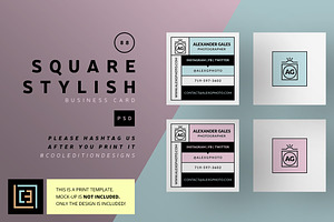 Square Stylish - Business Card 88