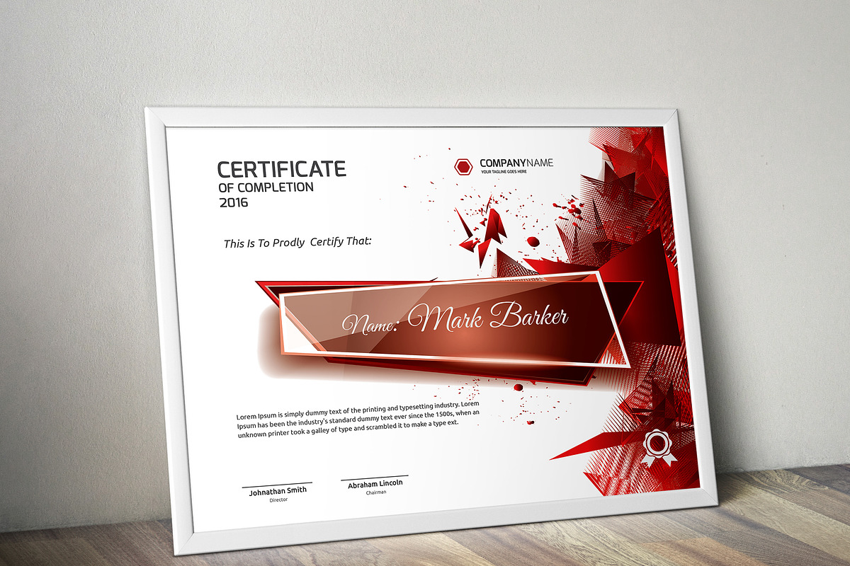 Certificate Word | PSD | AI, a Stationery Template by Curve Design (Photo 2 of 3)