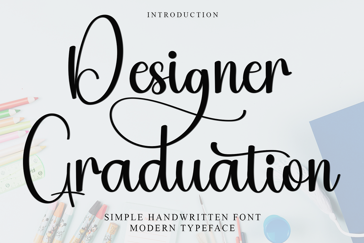 Designer Graduation, a Handwritten Font by FreshTypeINK (Photo 1 of 8)