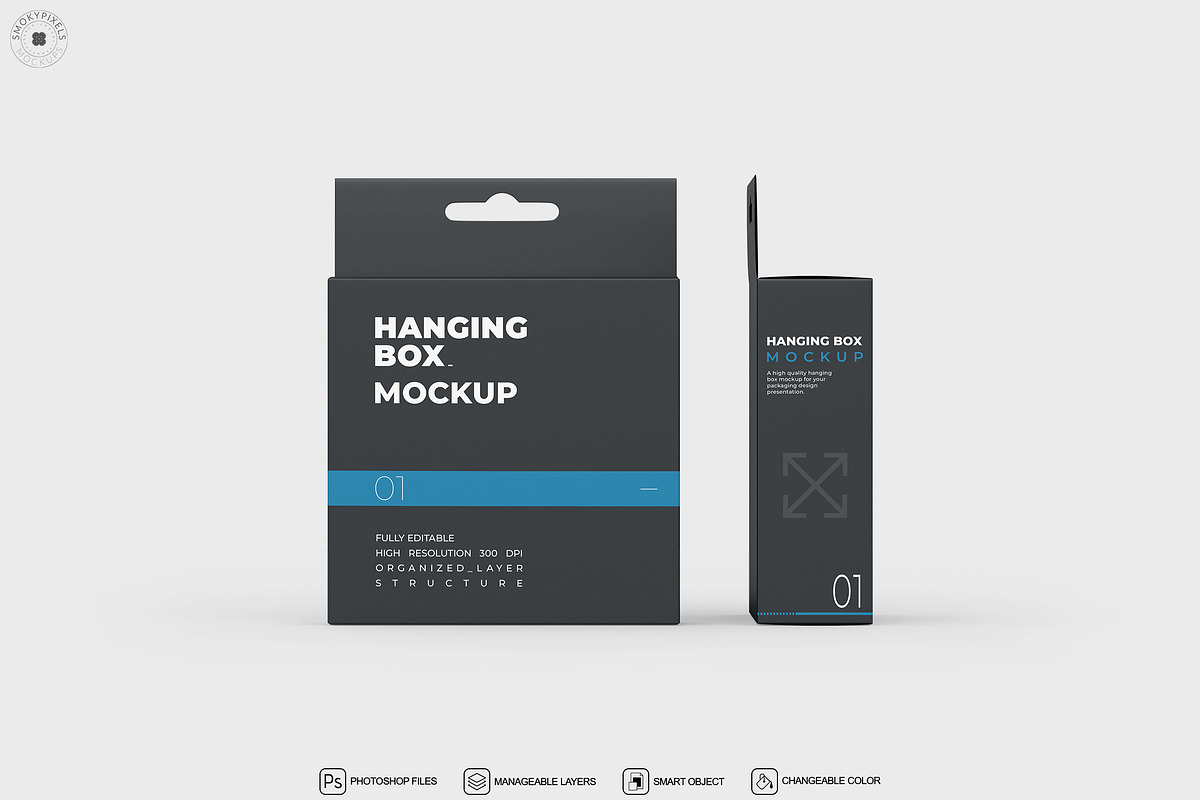 Hanging Box Mockup – High-Res PSD, a Packaging Mockup by SmokyPixels (Photo 3 of 5)