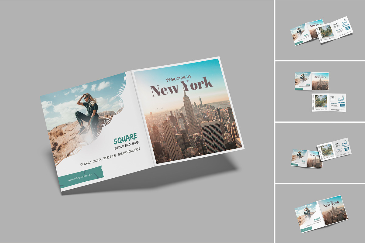 High Quality Square Bifold Mockup, a Brochure Template by lamorastudio (Photo 1 of 11)