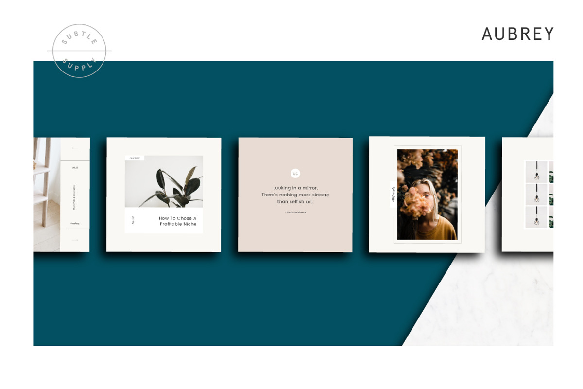 Aubrey - Instagram Collection, a Social Media Template by SubtleSupply (Photo 2 of 7)