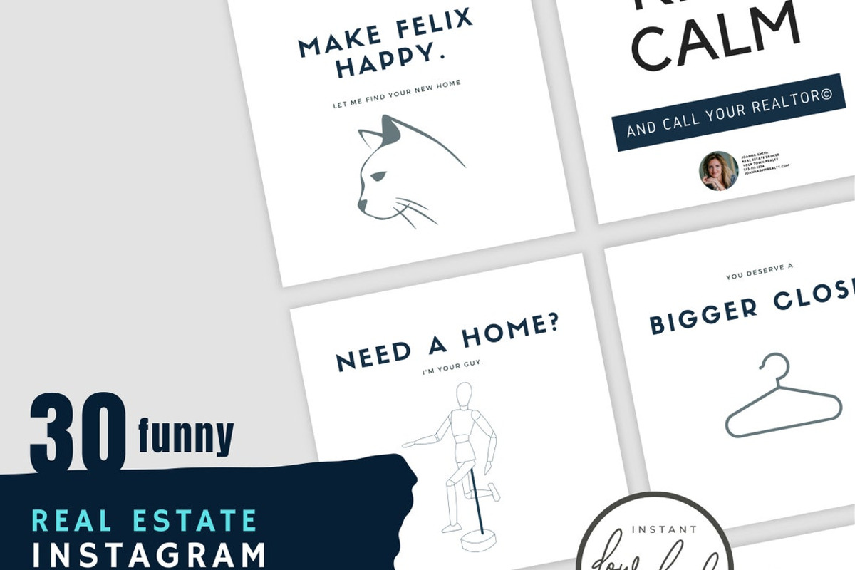 Funny Real Estate Instagram Post CANVA
