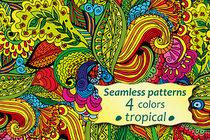 Seamless tropical pattern.