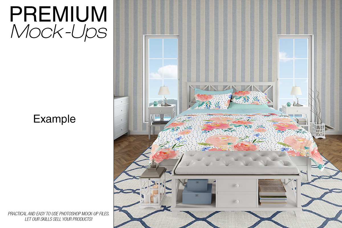 Bedding Mockups Coastal Style, a Product Mockup by mock-ups (Photo 14 of 18)