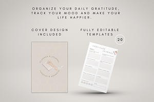 Editable Canva Gratitude Journal PDF